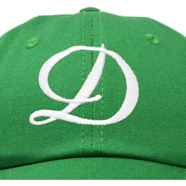 DALIX Initial Hat Letter D Womens Baseball Cap Monogram Cursive Embroider