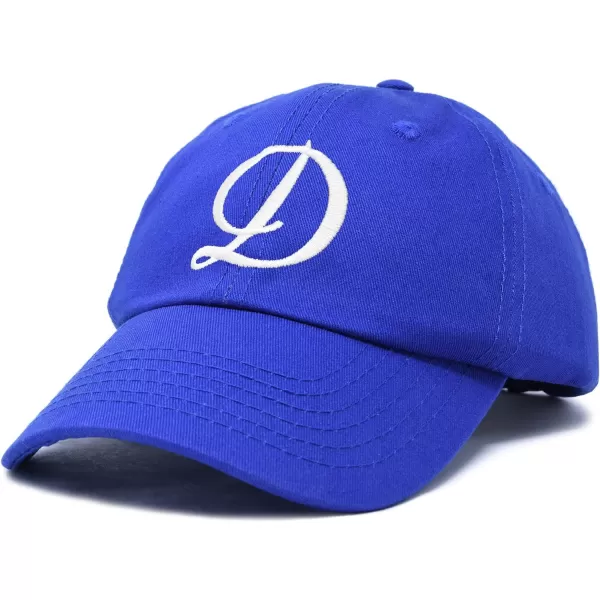 DALIX Initial Hat Letter D Womens Baseball Cap Monogram Cursive Embroider