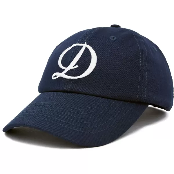 DALIX Initial Hat Letter D Womens Baseball Cap Monogram Cursive Embroider