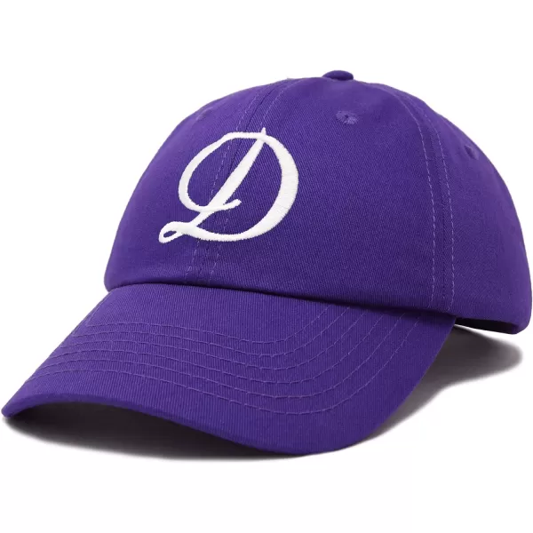 DALIX Initial Hat Letter D Womens Baseball Cap Monogram Cursive Embroider