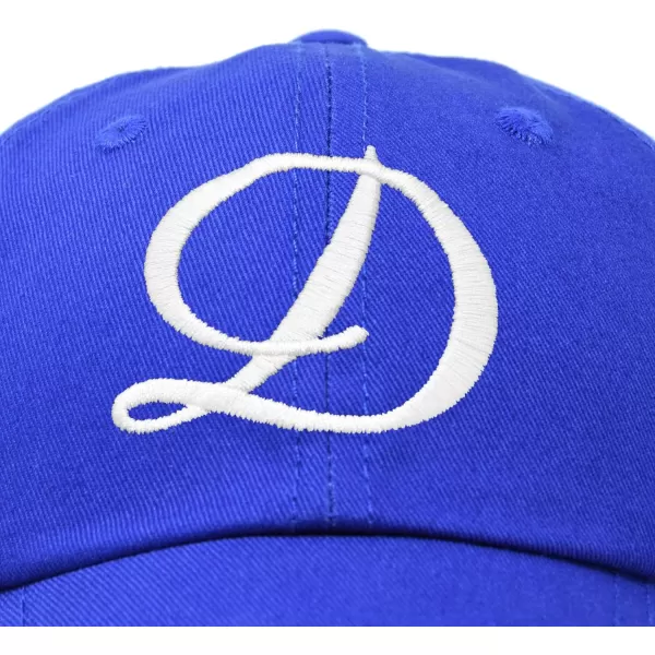 DALIX Initial Hat Letter D Womens Baseball Cap Monogram Cursive Embroider