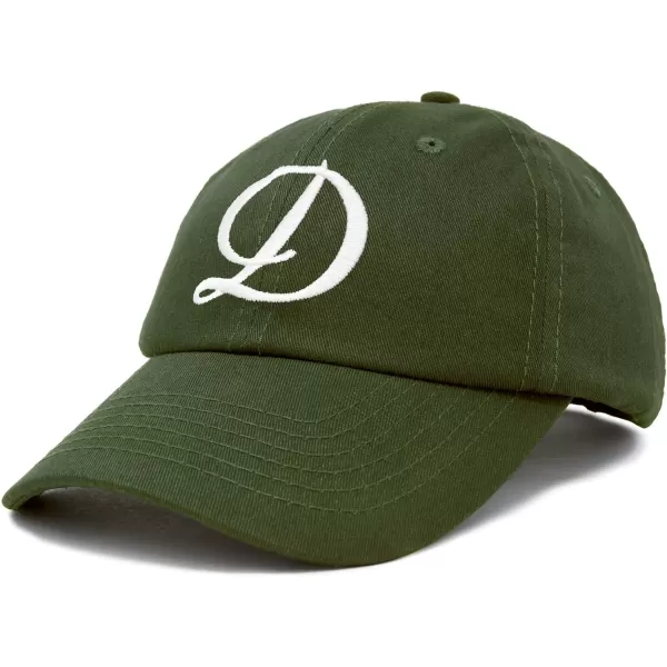DALIX Initial Hat Letter D Womens Baseball Cap Monogram Cursive Embroider