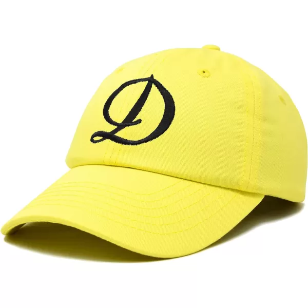 DALIX Initial Hat Letter D Womens Baseball Cap Monogram Cursive Embroider