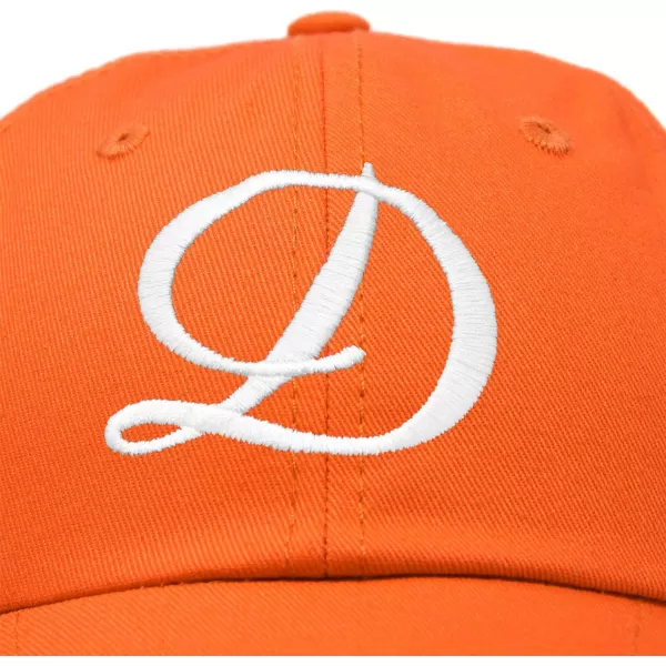 DALIX Initial Hat Letter D Womens Baseball Cap Monogram Cursive Embroider