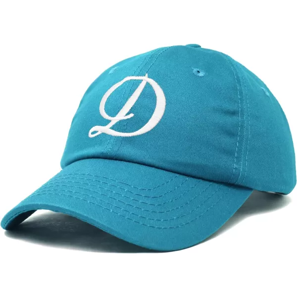 DALIX Initial Hat Letter D Womens Baseball Cap Monogram Cursive Embroider
