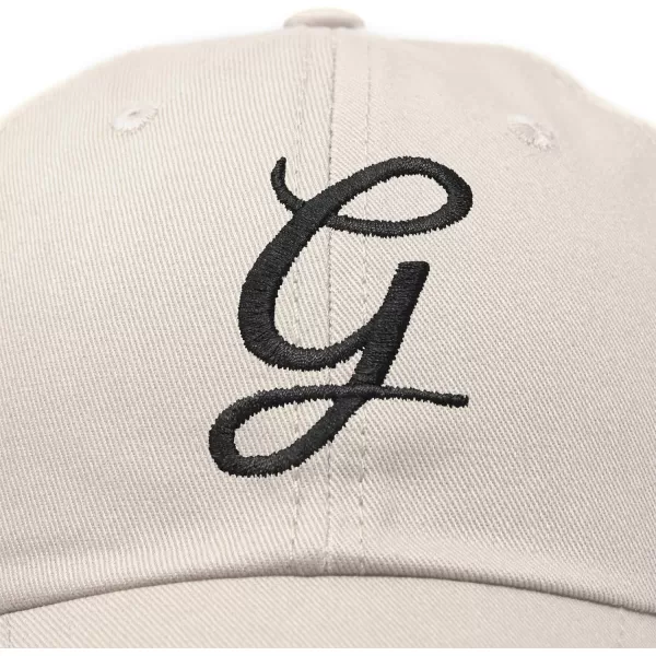 DALIX Initial Hat Letter G Womens Baseball Cap Monogram Cursive Embroider