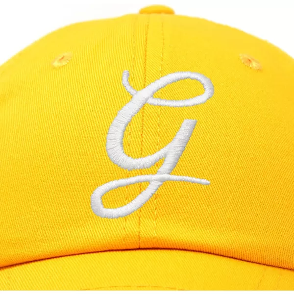 DALIX Initial Hat Letter G Womens Baseball Cap Monogram Cursive Embroider