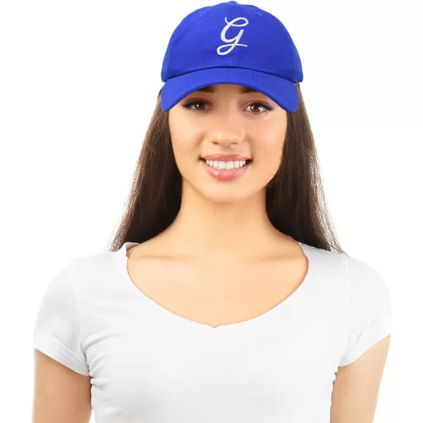 DALIX Initial Hat Letter G Womens Baseball Cap Monogram Cursive Embroider