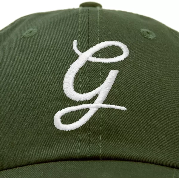 DALIX Initial Hat Letter G Womens Baseball Cap Monogram Cursive Embroider