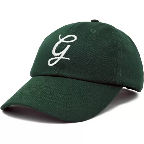DALIX Initial Hat Letter G Womens Baseball Cap Monogram Cursive Embroider