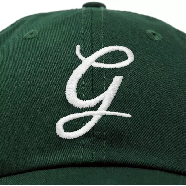DALIX Initial Hat Letter G Womens Baseball Cap Monogram Cursive Embroider