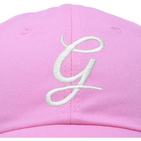 DALIX Initial Hat Letter G Womens Baseball Cap Monogram Cursive Embroider