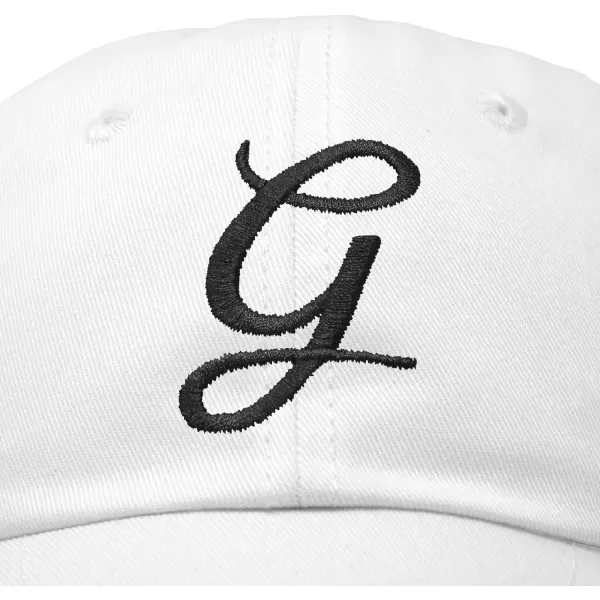 DALIX Initial Hat Letter G Womens Baseball Cap Monogram Cursive Embroider