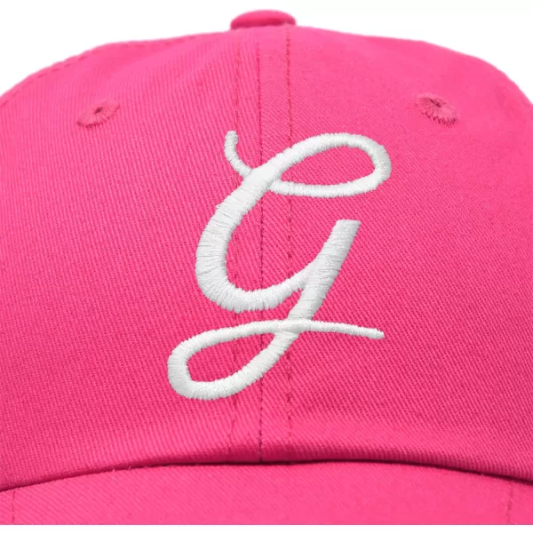 DALIX Initial Hat Letter G Womens Baseball Cap Monogram Cursive Embroider