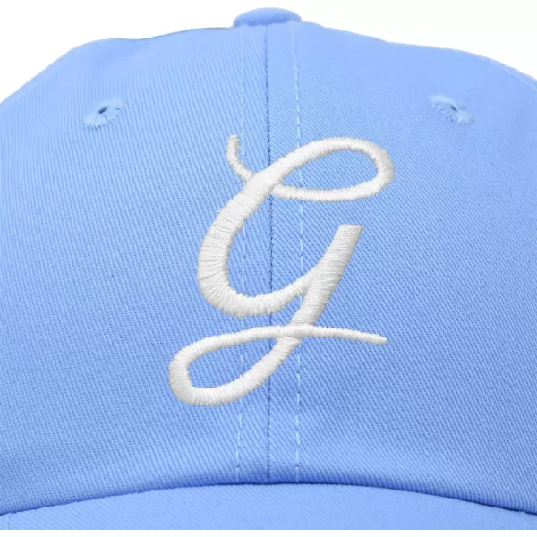DALIX Initial Hat Letter G Womens Baseball Cap Monogram Cursive Embroider
