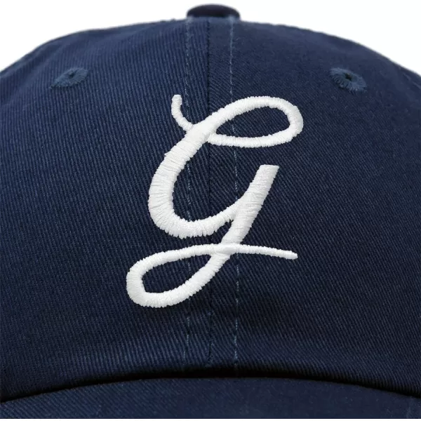 DALIX Initial Hat Letter G Womens Baseball Cap Monogram Cursive Embroider