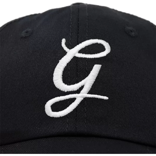 DALIX Initial Hat Letter G Womens Baseball Cap Monogram Cursive Embroider
