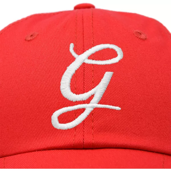 DALIX Initial Hat Letter G Womens Baseball Cap Monogram Cursive Embroider