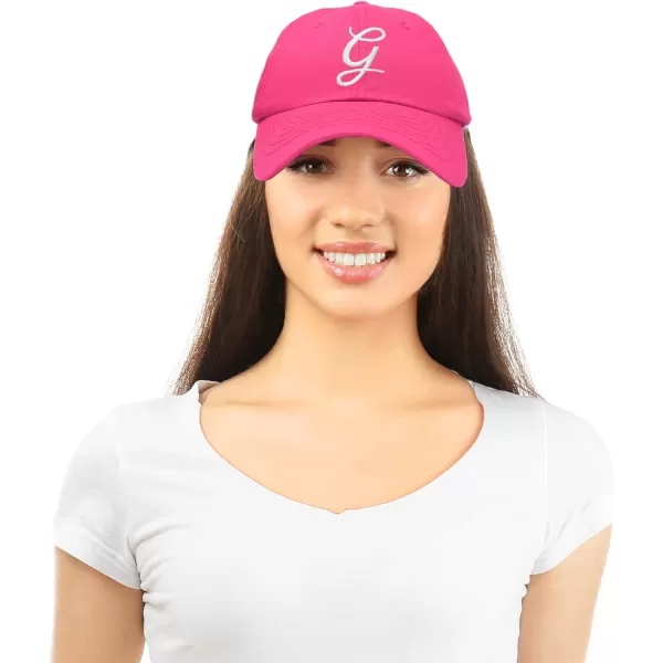 DALIX Initial Hat Letter G Womens Baseball Cap Monogram Cursive Embroider