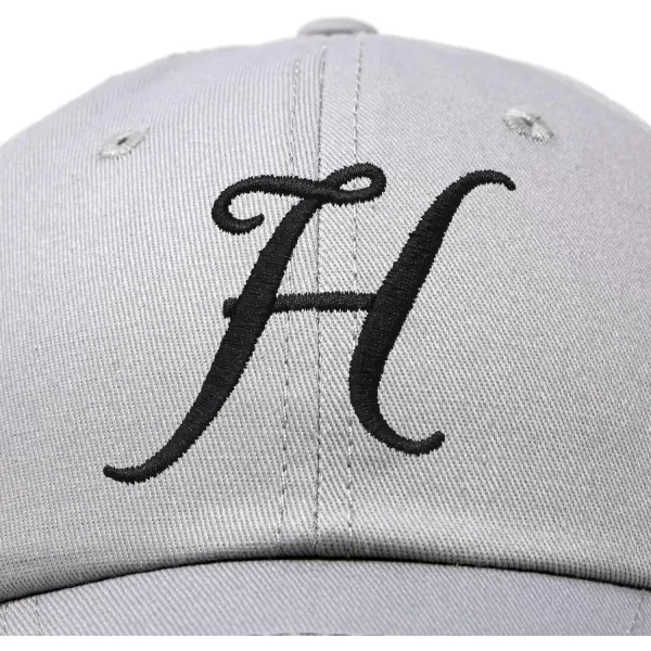 DALIX Initial Hat Letter H Womens Baseball Cap Monogram Cursive Embroider