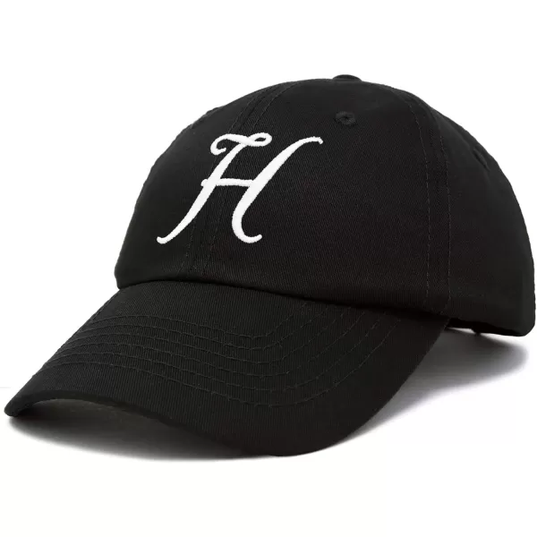 DALIX Initial Hat Letter H Womens Baseball Cap Monogram Cursive Embroider