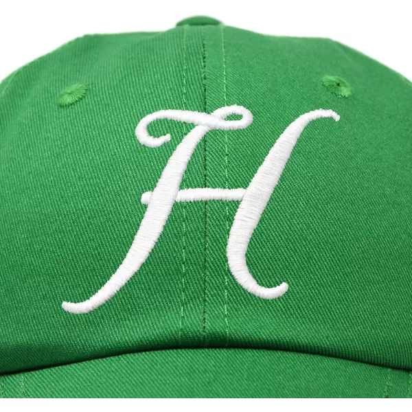 DALIX Initial Hat Letter H Womens Baseball Cap Monogram Cursive Embroider