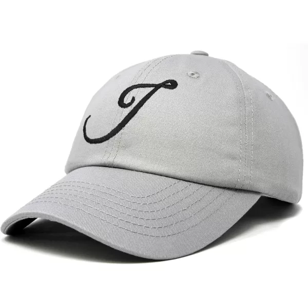 DALIX Initial Hat Letter J Womens Baseball Cap Monogram Cursive Embroider