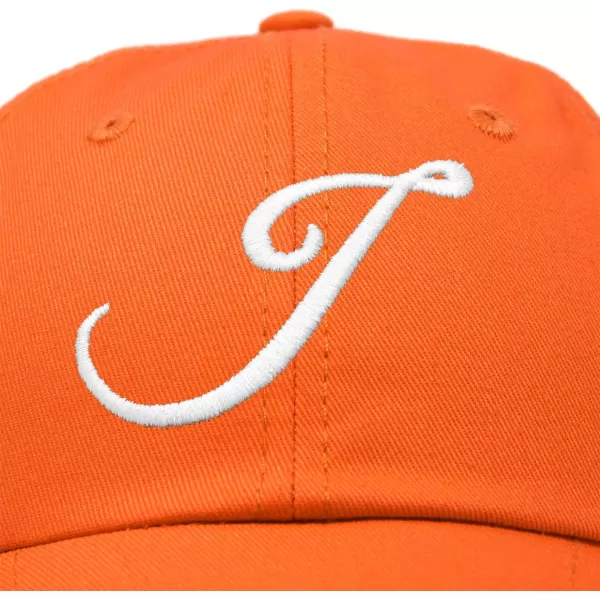 DALIX Initial Hat Letter J Womens Baseball Cap Monogram Cursive Embroider
