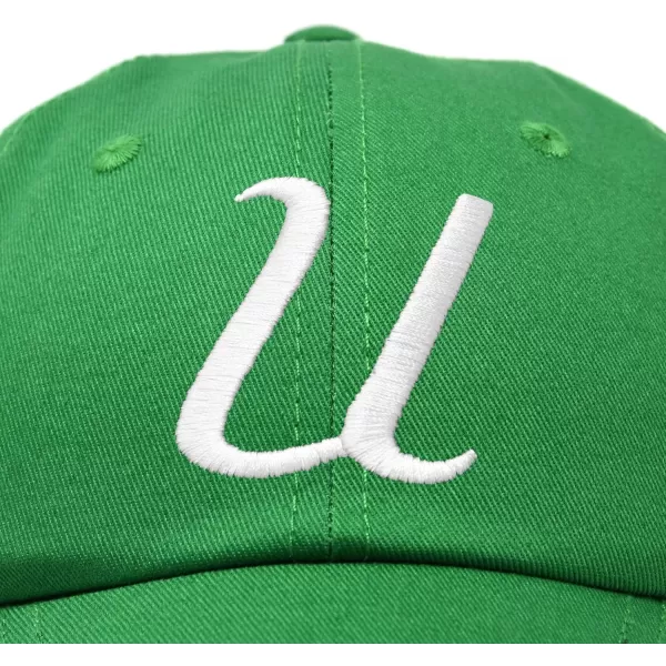 DALIX Initial Hat Letter U Womens Baseball Cap Monogram Cursive Embroider