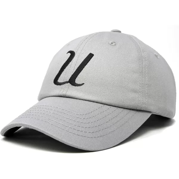 DALIX Initial Hat Letter U Womens Baseball Cap Monogram Cursive Embroider