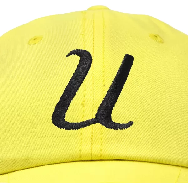 DALIX Initial Hat Letter U Womens Baseball Cap Monogram Cursive Embroider