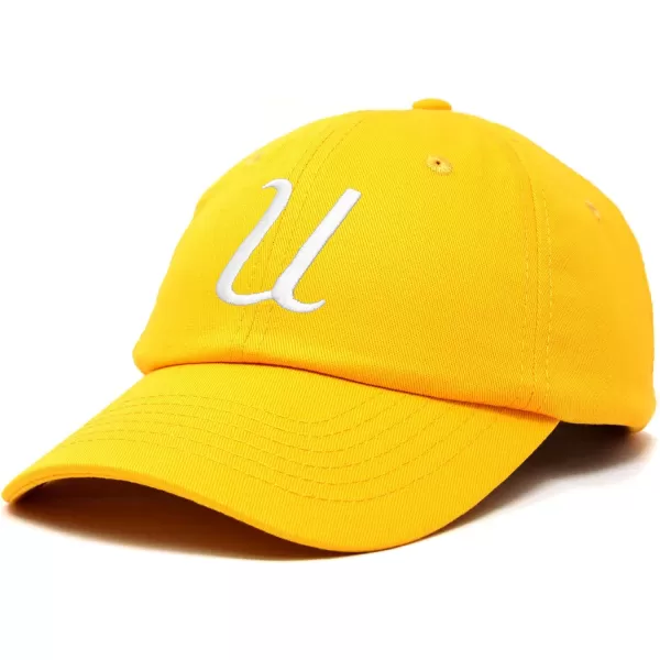 DALIX Initial Hat Letter U Womens Baseball Cap Monogram Cursive Embroider