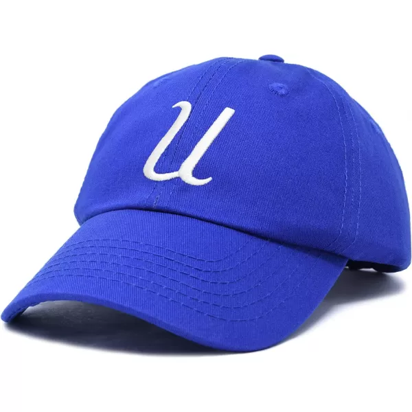 DALIX Initial Hat Letter U Womens Baseball Cap Monogram Cursive Embroider