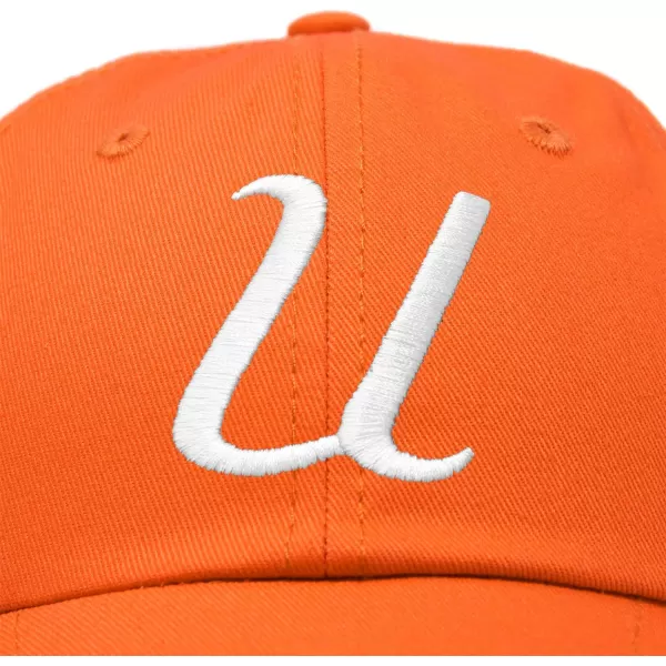 DALIX Initial Hat Letter U Womens Baseball Cap Monogram Cursive Embroider