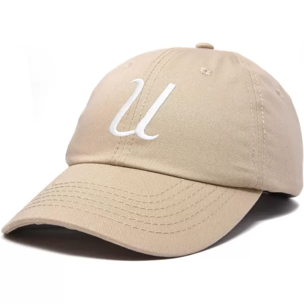 DALIX Initial Hat Letter U Womens Baseball Cap Monogram Cursive Embroider