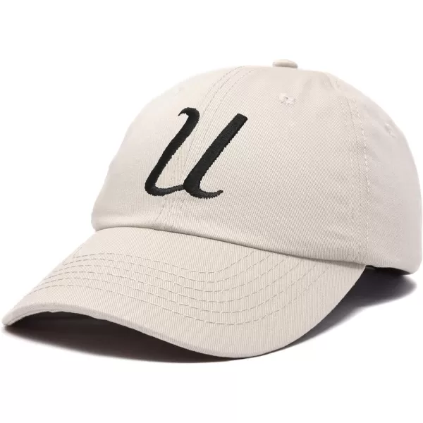 DALIX Initial Hat Letter U Womens Baseball Cap Monogram Cursive Embroider