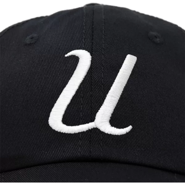 DALIX Initial Hat Letter U Womens Baseball Cap Monogram Cursive Embroider