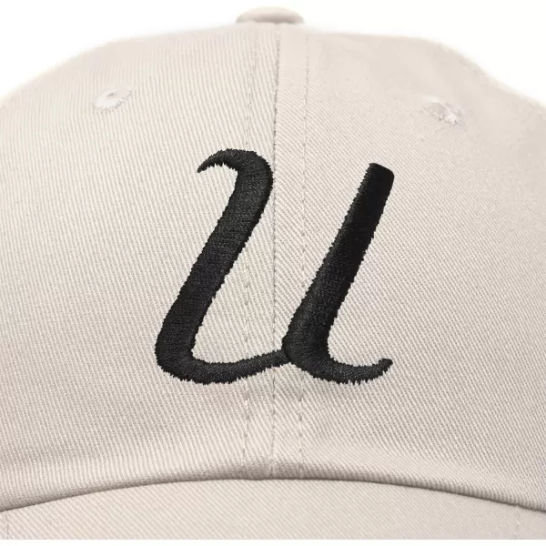 DALIX Initial Hat Letter U Womens Baseball Cap Monogram Cursive Embroider