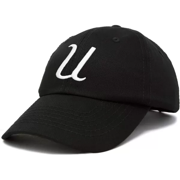 DALIX Initial Hat Letter U Womens Baseball Cap Monogram Cursive Embroider