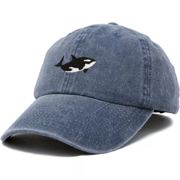 DALIX Killer Whale Hat Orca Marine Life Washed Cotton Baseball Cap