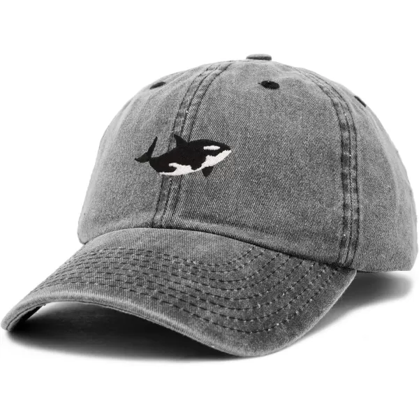 DALIX Killer Whale Hat Orca Marine Life Washed Cotton Baseball Cap