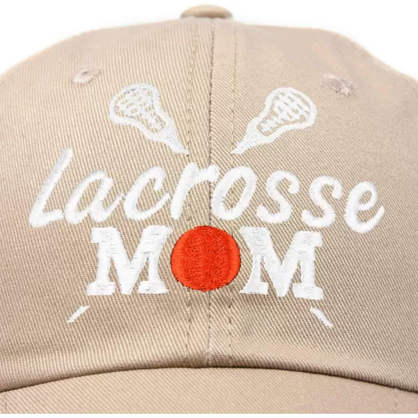DALIX Lacrosse Mom Hat Women's Baseball Caps Unstructured Dad Hats