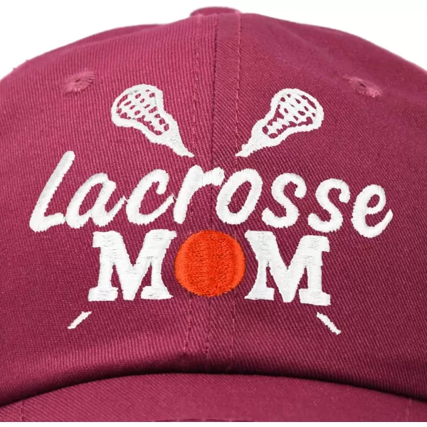DALIX Lacrosse Mom Hat Women's Baseball Caps Unstructured Dad Hats