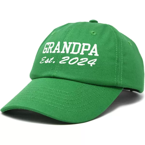 DALIX New Grandpa Hat Est 2024 Fun Gift Embroidered Dad Hat Cotton Cap