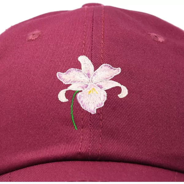 DALIX Orchid Hat Womens Floral Baseball Cap