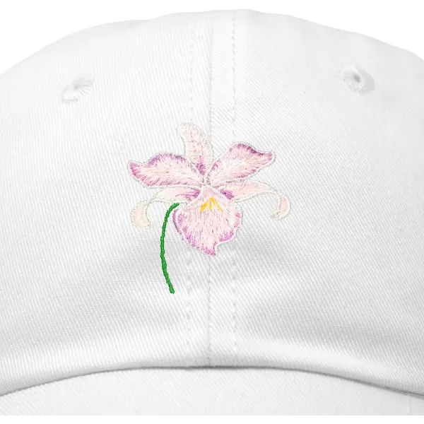 DALIX Orchid Hat Womens Floral Baseball Cap
