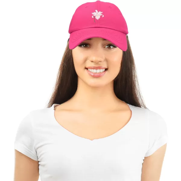 DALIX Orchid Hat Womens Floral Baseball Cap