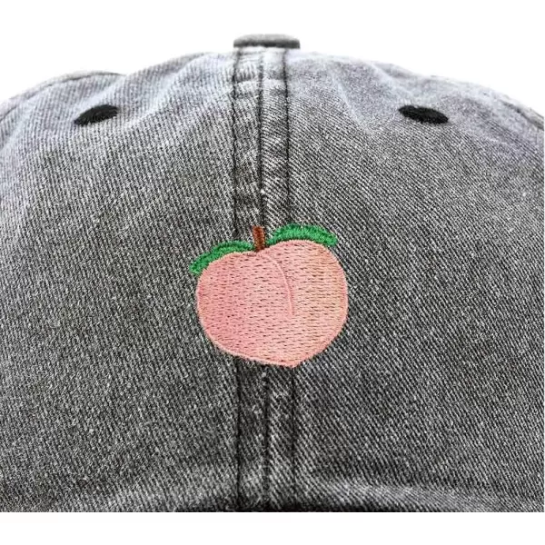 DALIX Peach Embroidered Dad Cap Cotton Baseball Hat Women