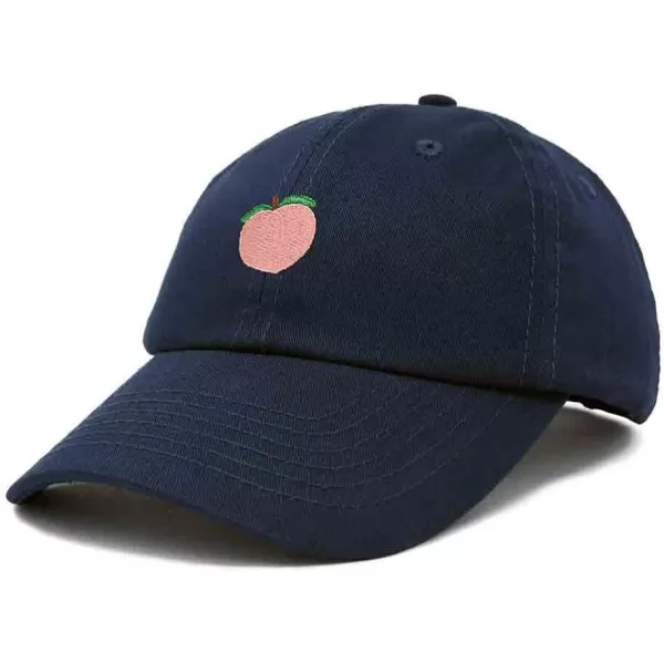 DALIX Peach Embroidered Dad Cap Cotton Baseball Hat Women