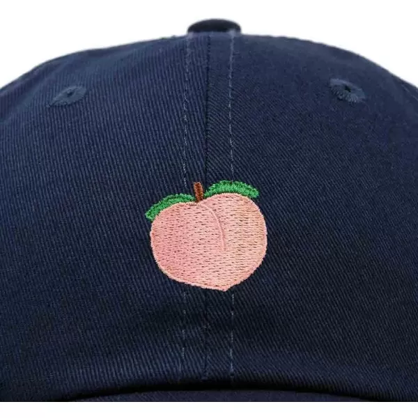 DALIX Peach Embroidered Dad Cap Cotton Baseball Hat Women